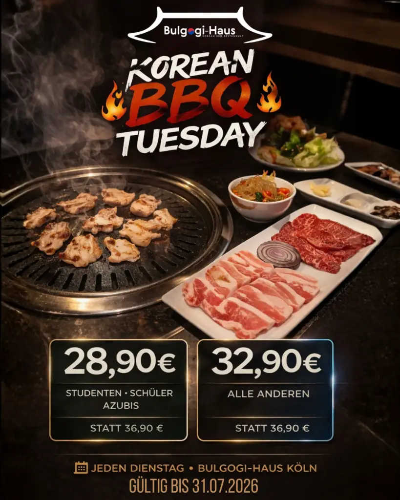 Korean BBQ Tuesday, jeden dienstag im bulgogi haus köln